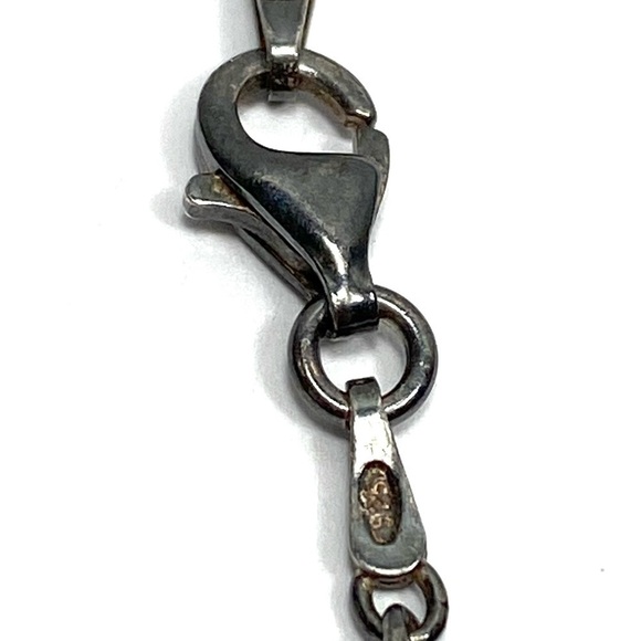 925 ITALY STERLING SILVER Necklace Heart Pendant 6.63g Valentine’s Day - Picture 4 of 10